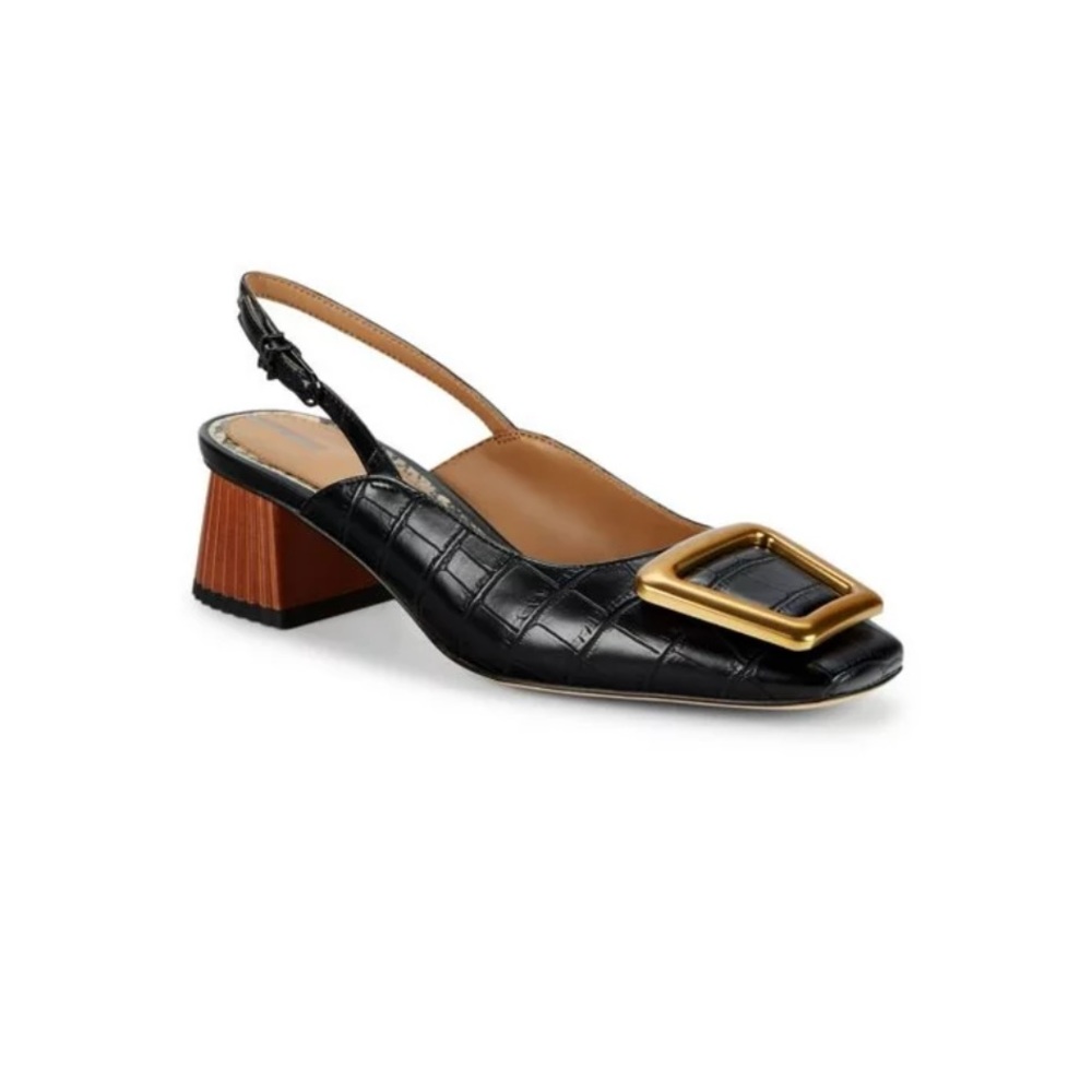 Sam Edelman Black Square-Toe Slingback heels size 9.5